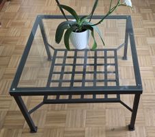 Couchtisch Metall Glas quadratisch guter Zustand