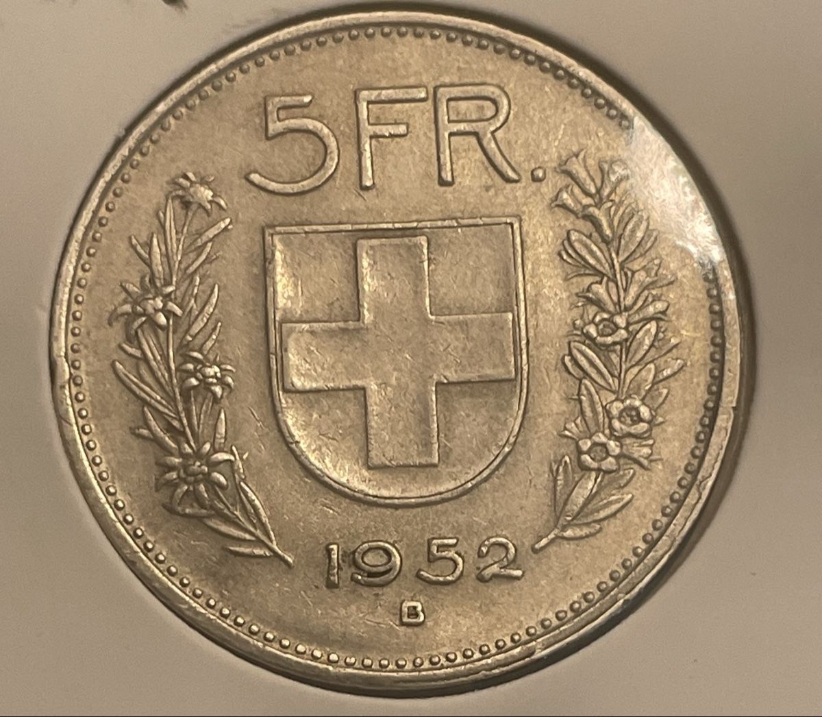 Tutti le monete: 5 Fr. 1952 - unz.+ / nur 0,155 Mio. – Usato da Meilen venduto da Silver-Rules