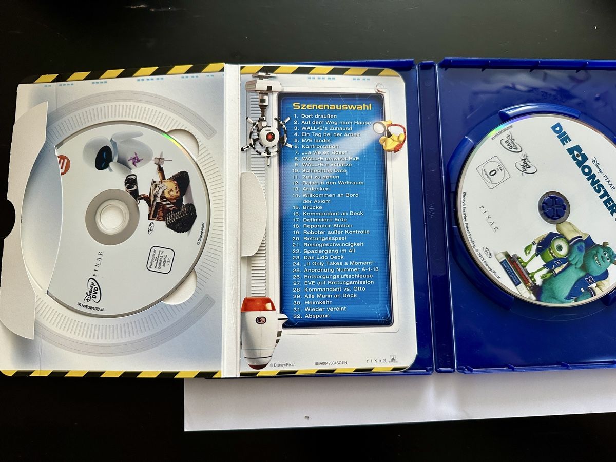 Tutti i DVDs: Pixar's Die Monster Uni & WALL-E DVD Double  – Usato da Gattikon venduto da Sarahs_Schatzkammer 2
