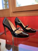 RUPERT SANDERSON Leder Pumps Lack schwarz Gr. 38.5