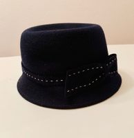 Eleganter Damen Hut aus 100% Wolle mit Schleife, neuwertig