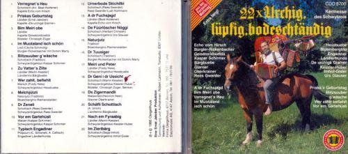 CD: 22x Urchig, lüpfig, bodeschtändig – Usato da Brittnau venduto da Zibu 1