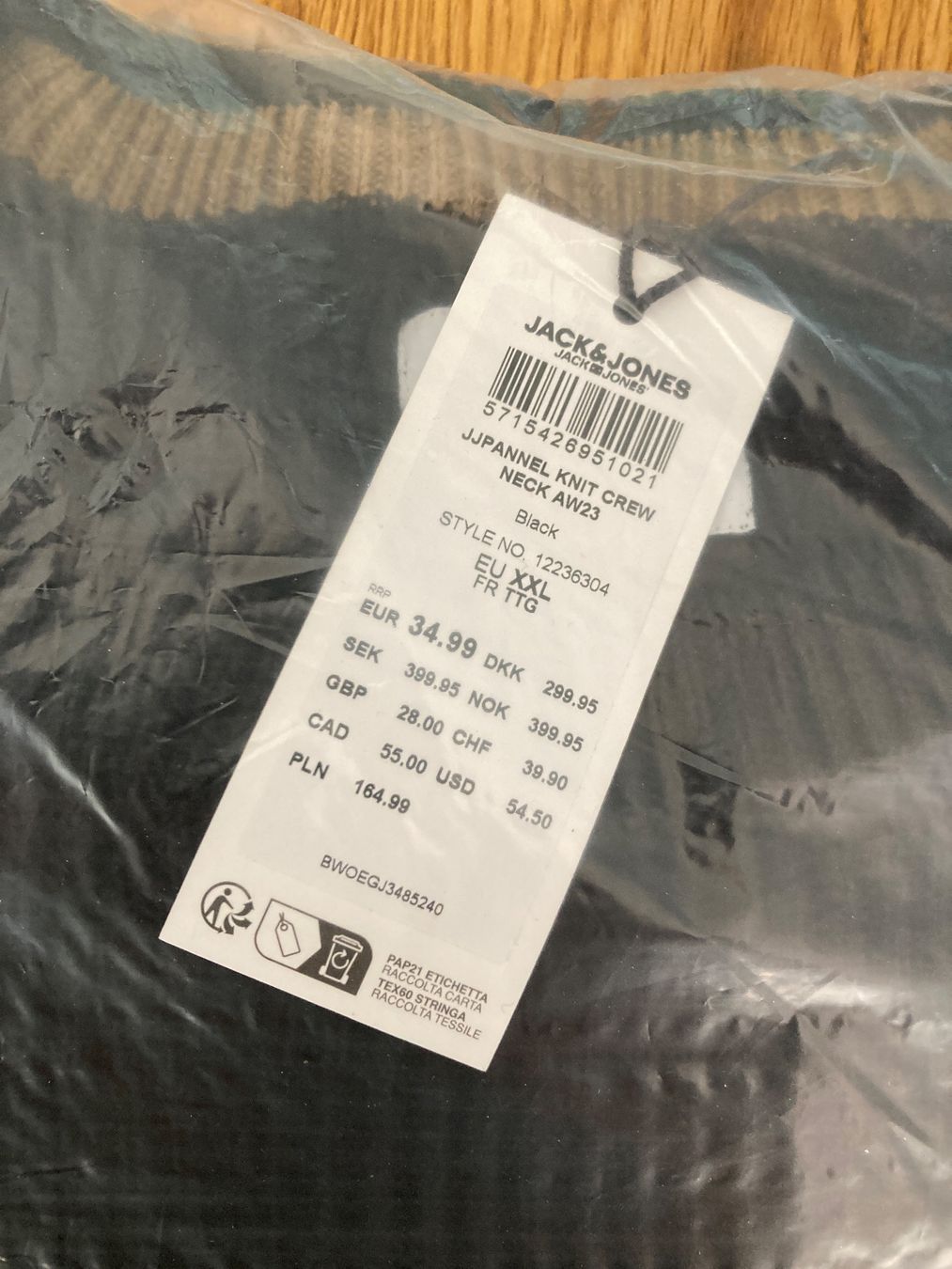 Jack & Jones Maglioni & Felpe: Jack Jones JJPANNEL - Strickpullover - black XXL neu OVP 003 – Nuovo e nell'imballaggio originale da Wängi venduto da Kaesli 2