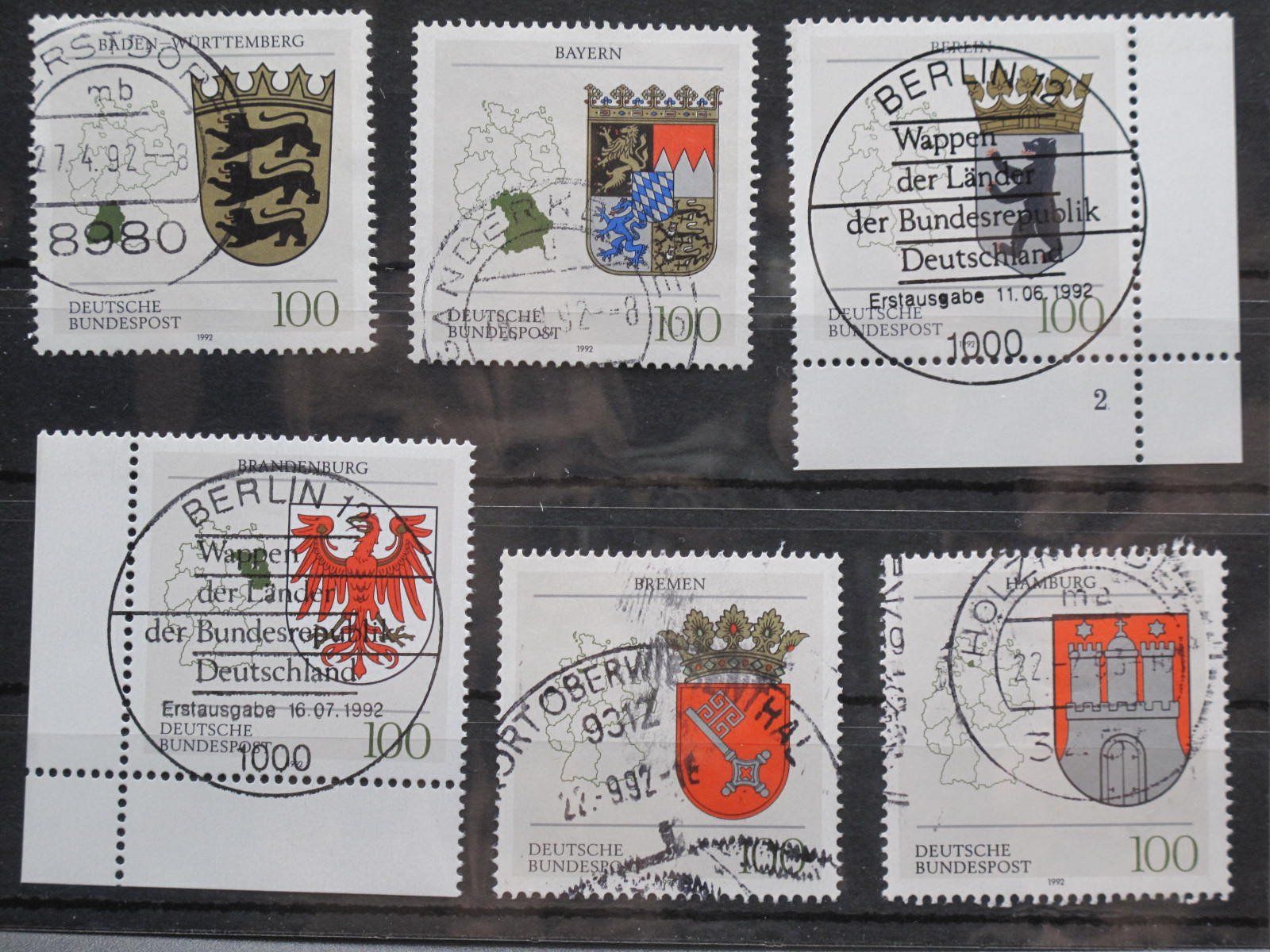 Tutti i francobolli: BRD 1992 Wappen der BRD I gest. – Usato da Wil SG venduto da fva01