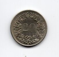 (1236) CH, 20 Rappen 1850, Super stgl