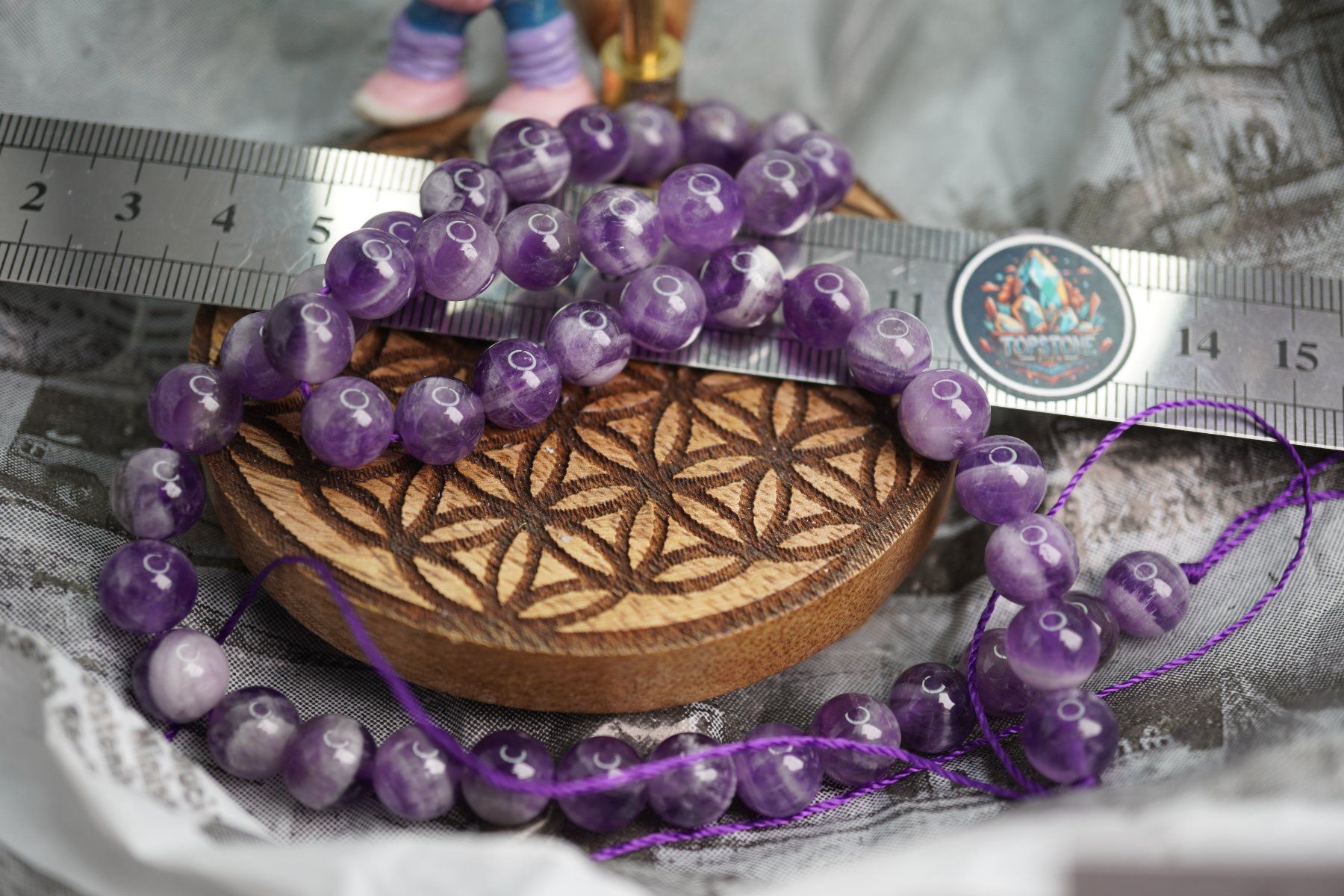 Minerali & Pietre curative: Amethyst Top  ca8mm Strangware      ab 1.-   Topstone – Nuovo e nell'imballaggio originale da Eschenbach SG venduto da topstone 3