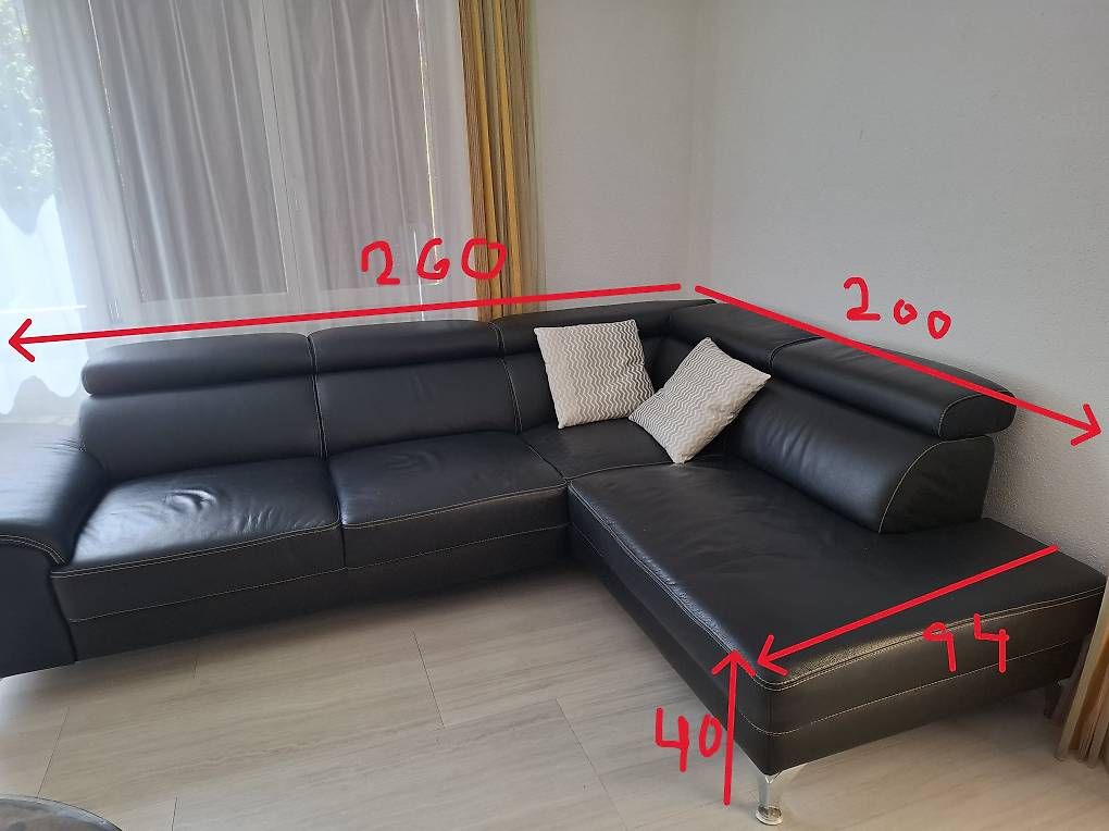 Sofas: Ecksofa mit individuell einstellbaren Kopfstützen – Gebraucht aus Beckenried von SigiSeetang 1