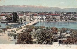 Genève, Quai du Mont-Blanc, circulée 1907
