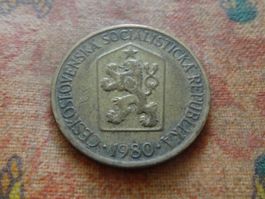 TCHECOSLOVAQUIE  1  Korun   1980  (P)