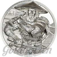 Cook Islands Silber Samurai 5 oz PP 2025