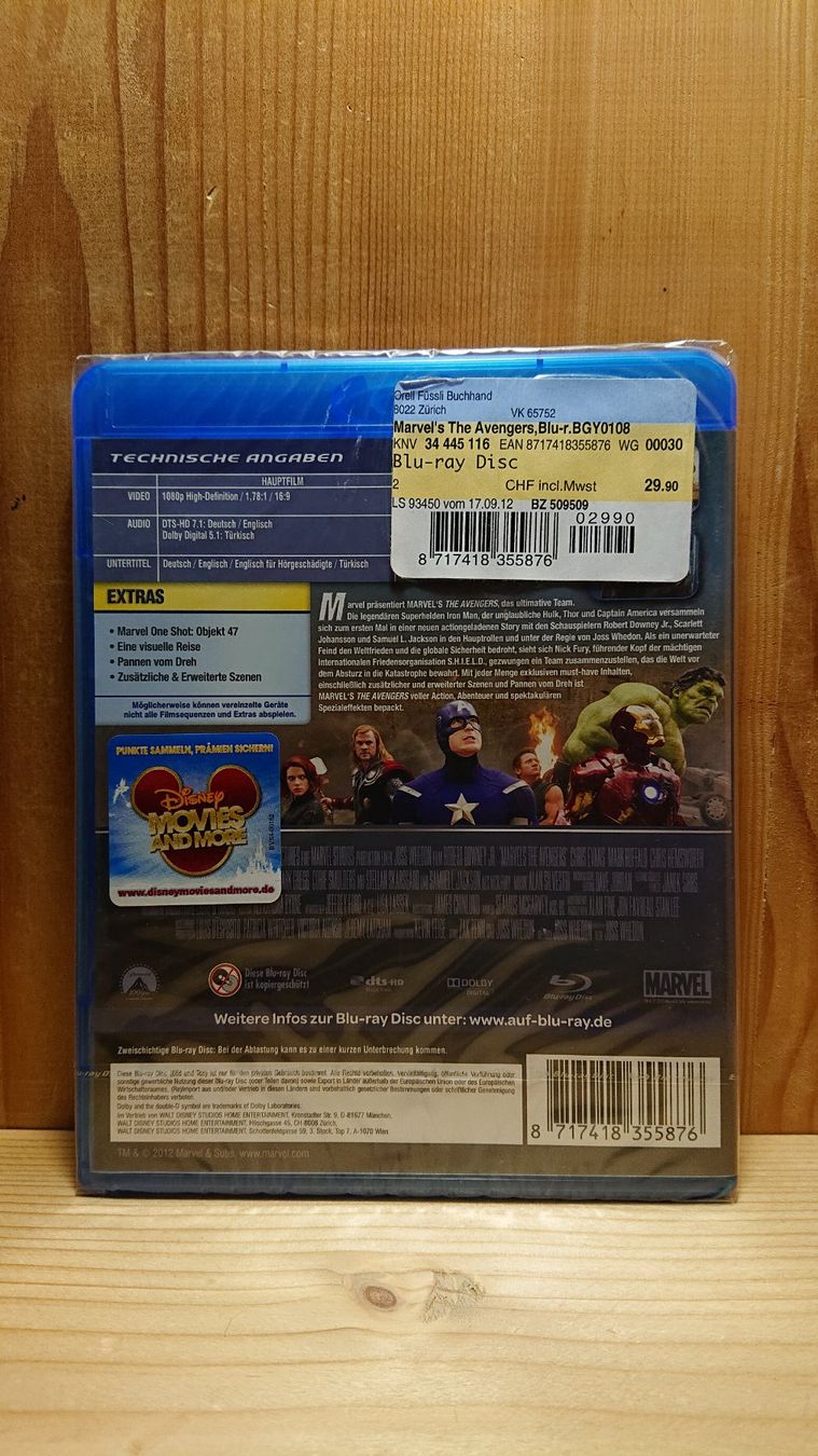 Tutti i DVDs: THE AVENGERS Blu-Ray Marvel – Nuovo e nell'imballaggio originale da Wilderswil venduto da Exebub 1