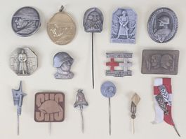 17x S&S Krieg/Soldaten, Abzeichen/Plakette/Nadeln, 1914-1945