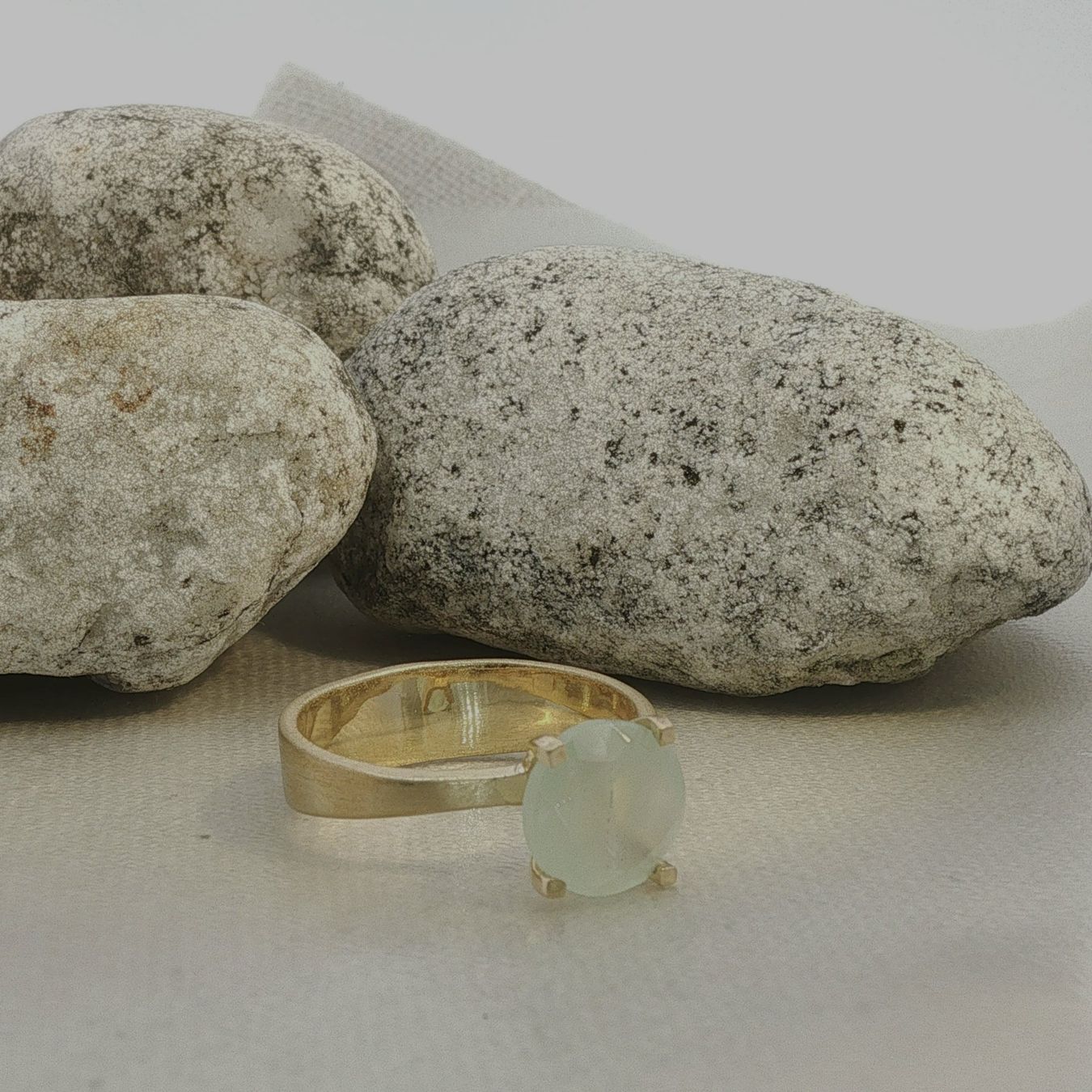 Olga Ribler Ringe: Prehnit Ring Silber Unikat 62 – Neu (gemäss Beschreibung) aus Luzern von Schmuckoutlet 2