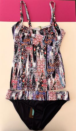 SUNSEEKER, Tankini, Grösse 38C, Dunkelblau mit Muster