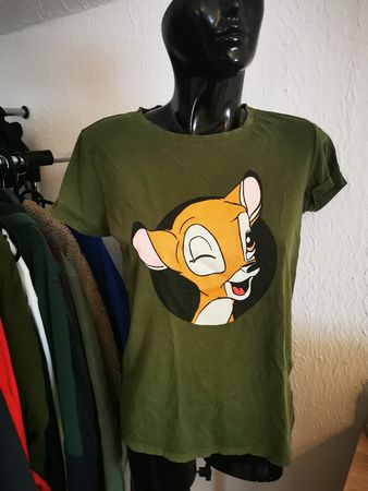 Bambi T-Shirt grün Gr. M süss Disney Fan
