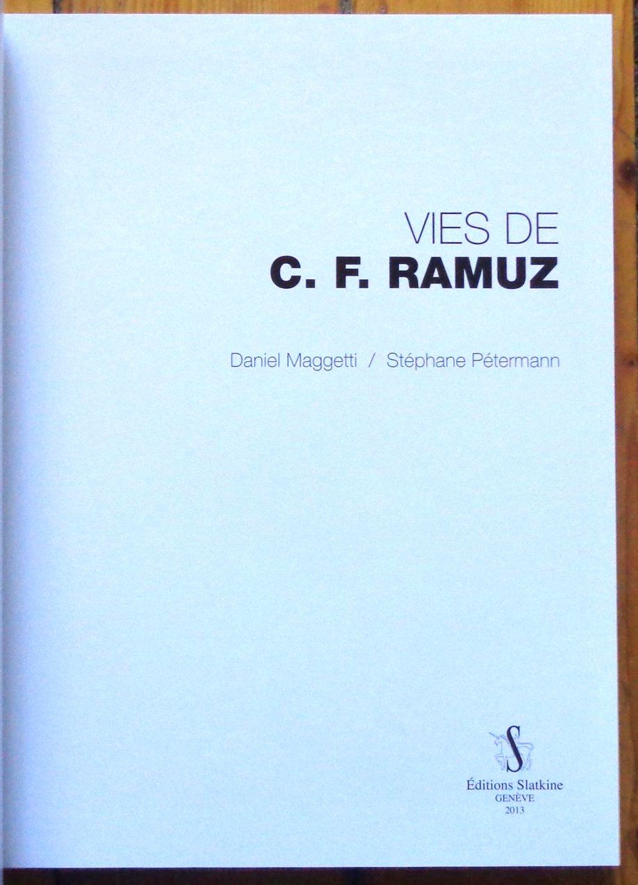 Bücher: Vies de C.-F. Ramuz – Gebraucht aus Le Locle von LibrairieLaBergerie 4