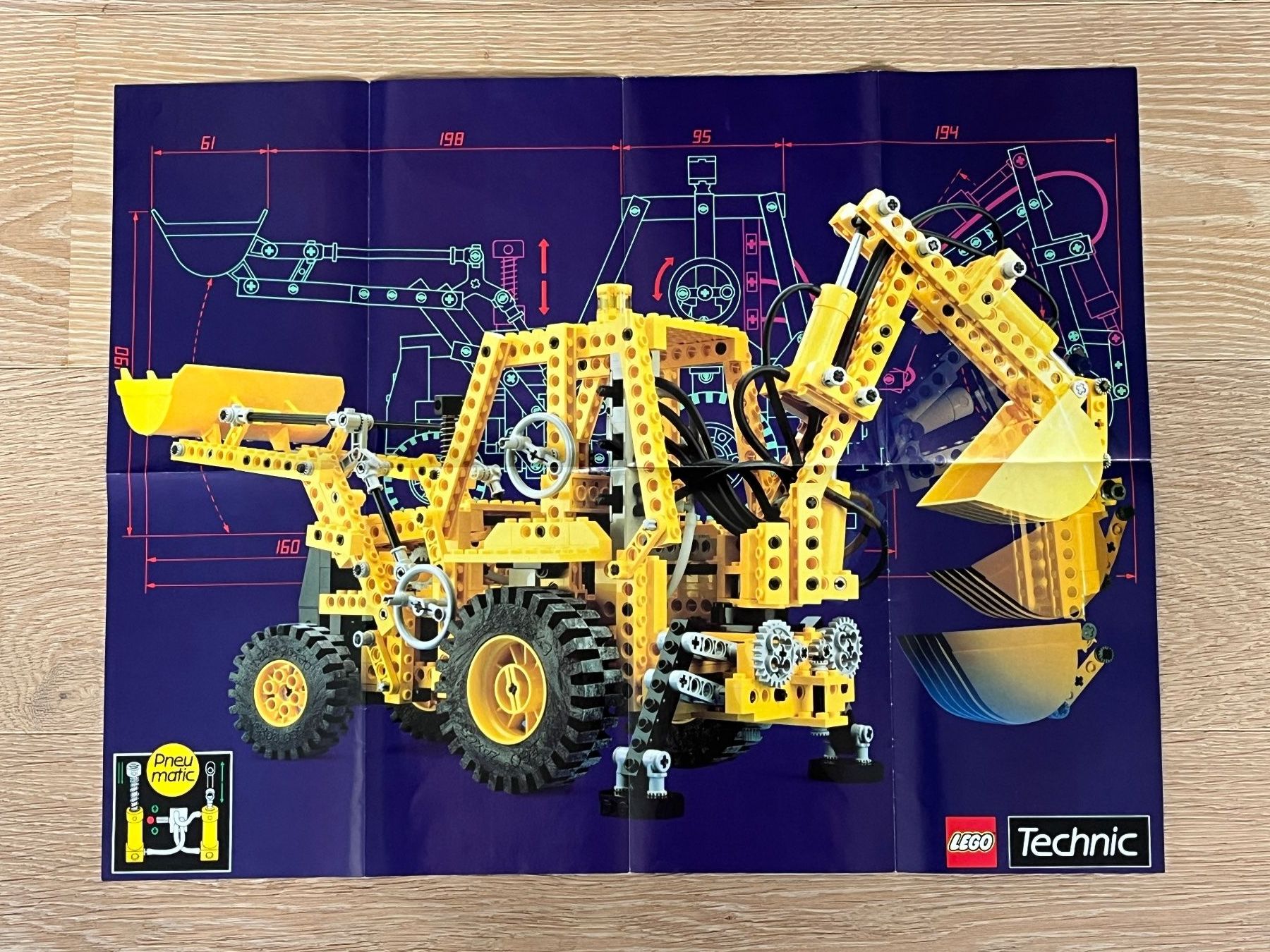 Foto & Immagini: LEGO Technic Plakat / Poster Pneumatic Bagger 8862 von 1989 – Usato da Winterthur venduto da Wusa01