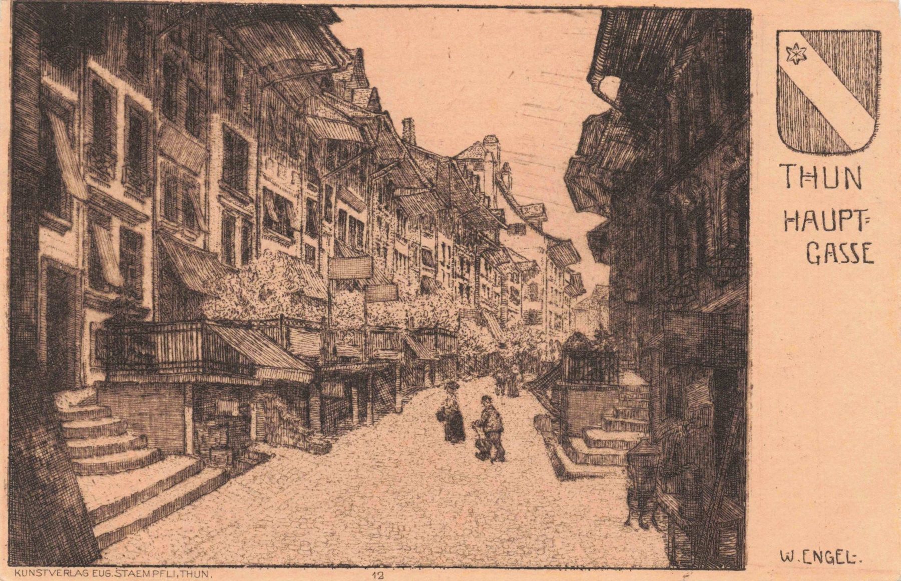 Ansichtskarten: Thun Haupt gasse – Gebraucht aus Biasca von Blenio71