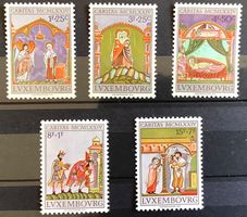 1974   Luxemburg CARITAS Miniaturen Satz ** Mi- 893 - 897
