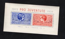 LotsTimbres Suisse , Bloc Pro Juventus 1937  voir Photos