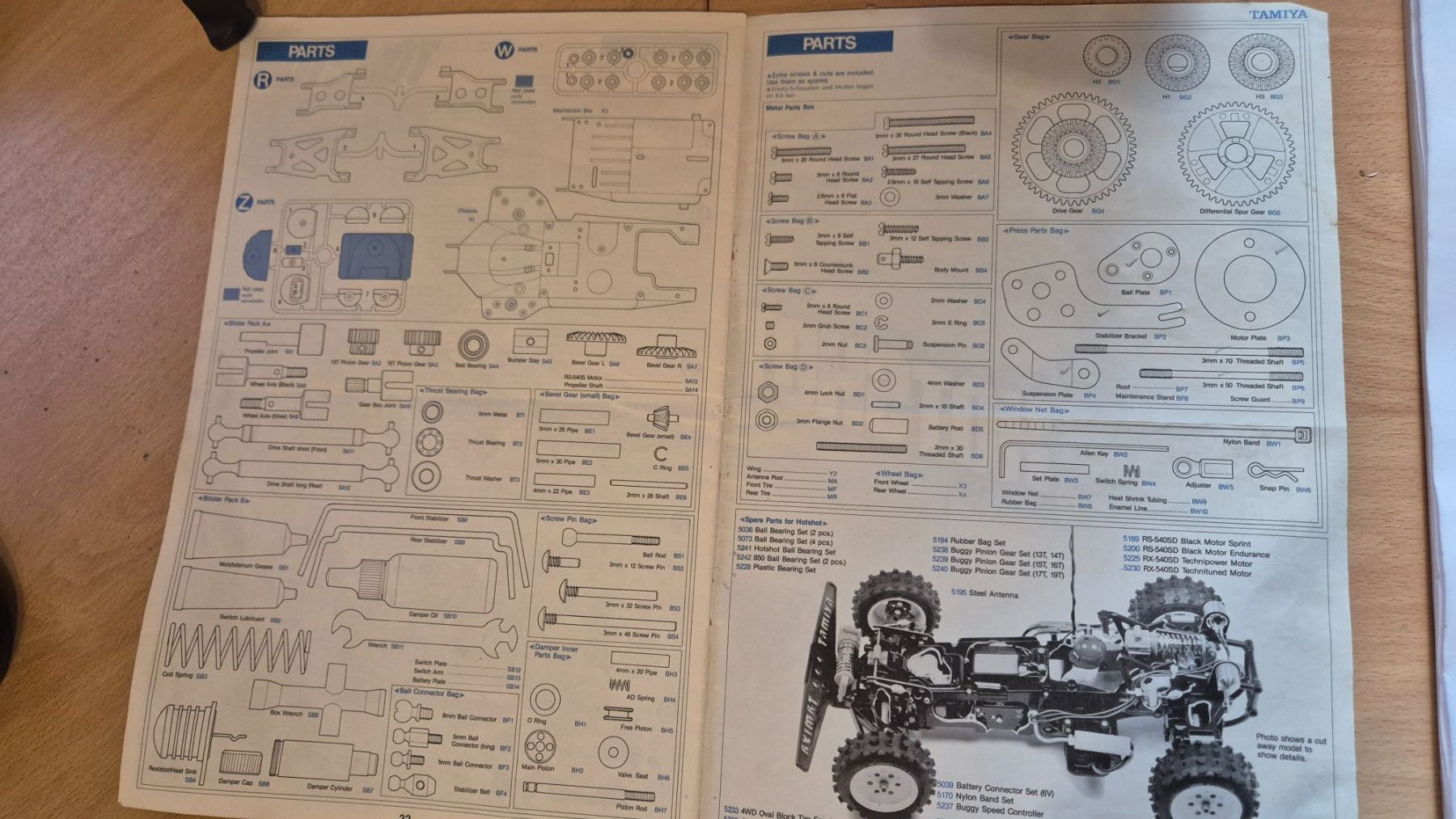 Tamiya Modellismo RC: Original RC Tamiya HOT SHOT Bauanleitung – Usato da Bichelsee venduto da mimis7772 1