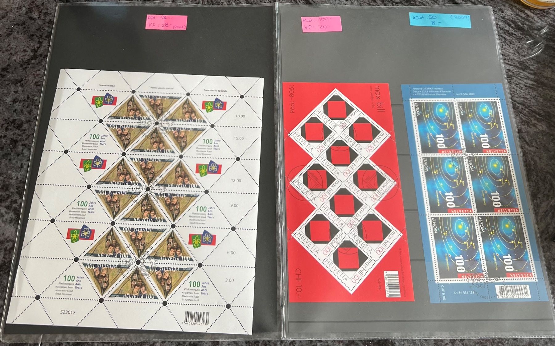 Tutti i francobolli: Diverse CH Briefmarken Bogen. Katalogwert ca. 1000.- – Usato da Münchenbuchsee venduto da dani1113 2