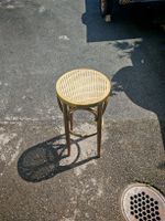 Barhocker Wiener Geflecht Holz braun Sitzhöhe 72cm 