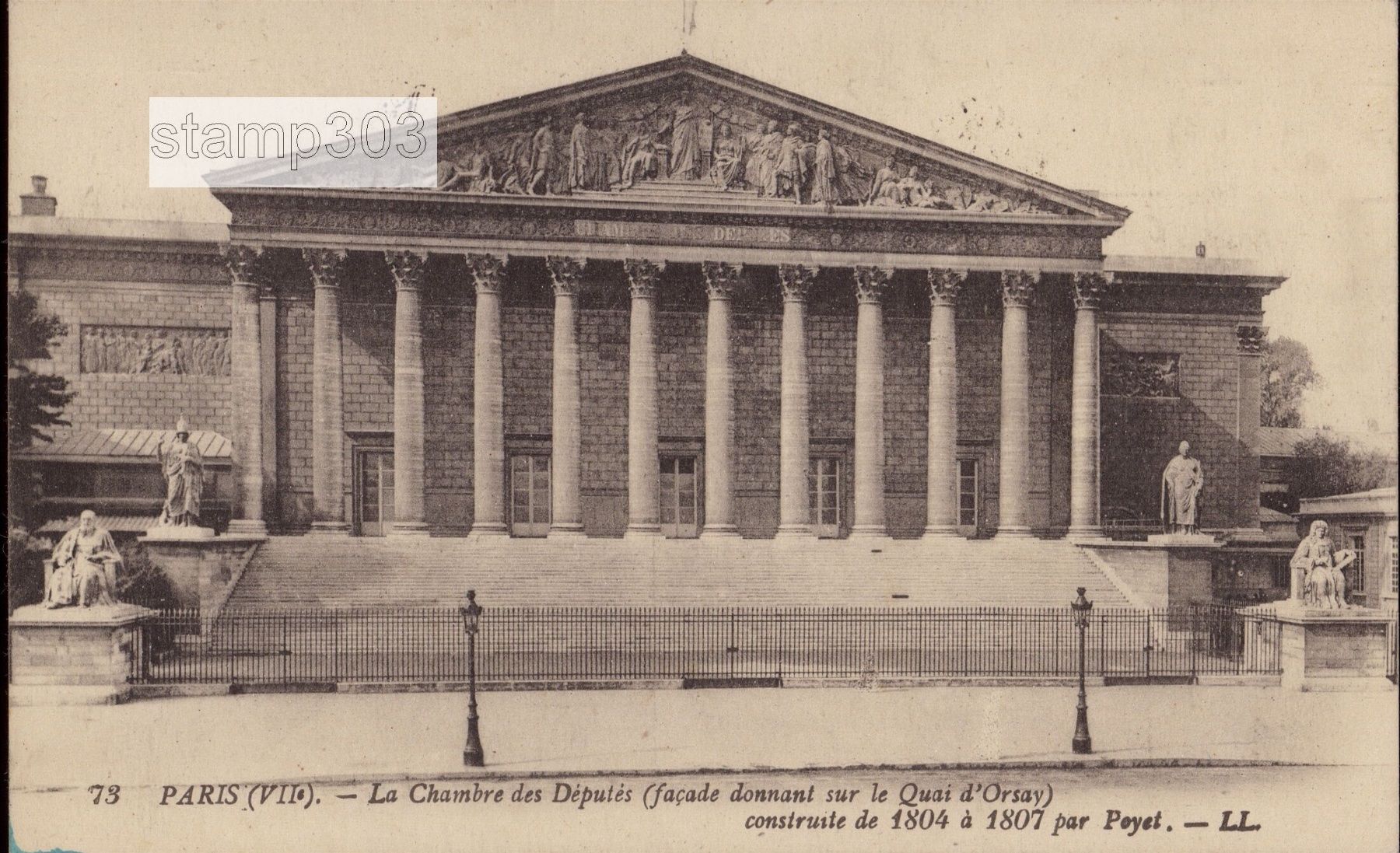 Cartoline postali: AK Paris - La Chambre des Députes – Usato da Eggersriet venduto da stamp303