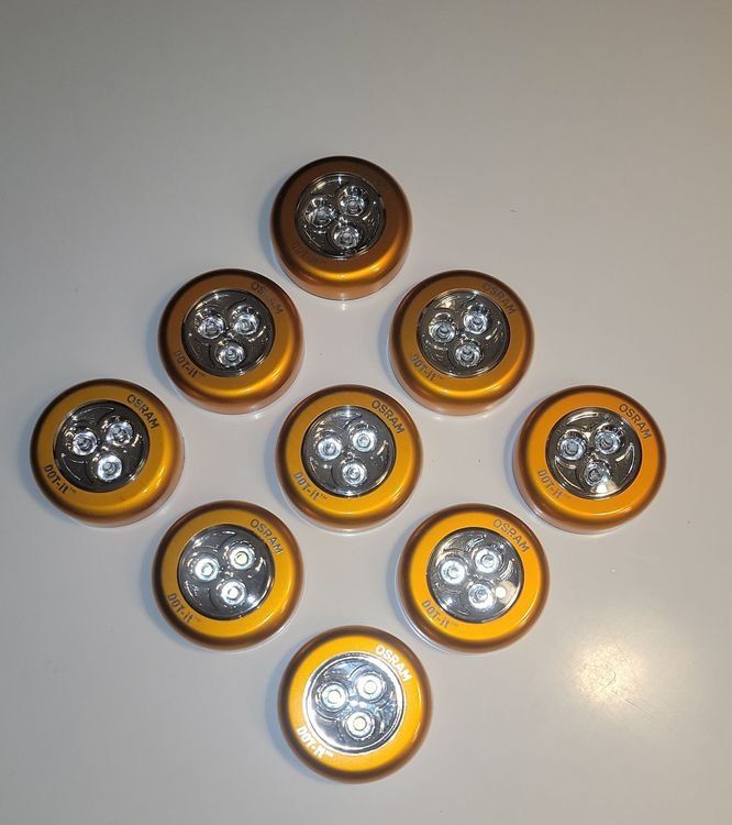 Osram Lampade: 36x Osram Dot-it Leuchten, Klebeleuchten, warmweiss – Nuovo (secondo la descrizione) da Cham venduto da Mako8352
