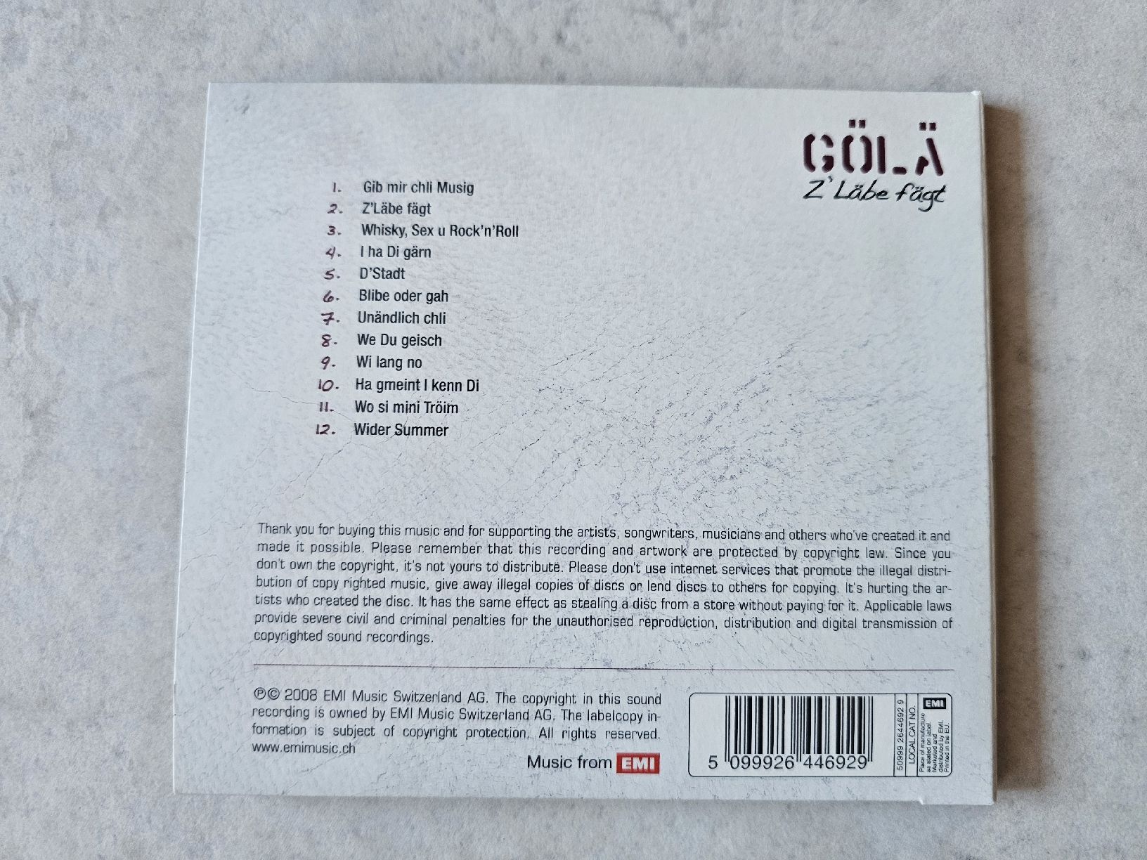 CD: Gölä  -  Z'läbe fägt – Usato da Schneisingen venduto da backstore24 1