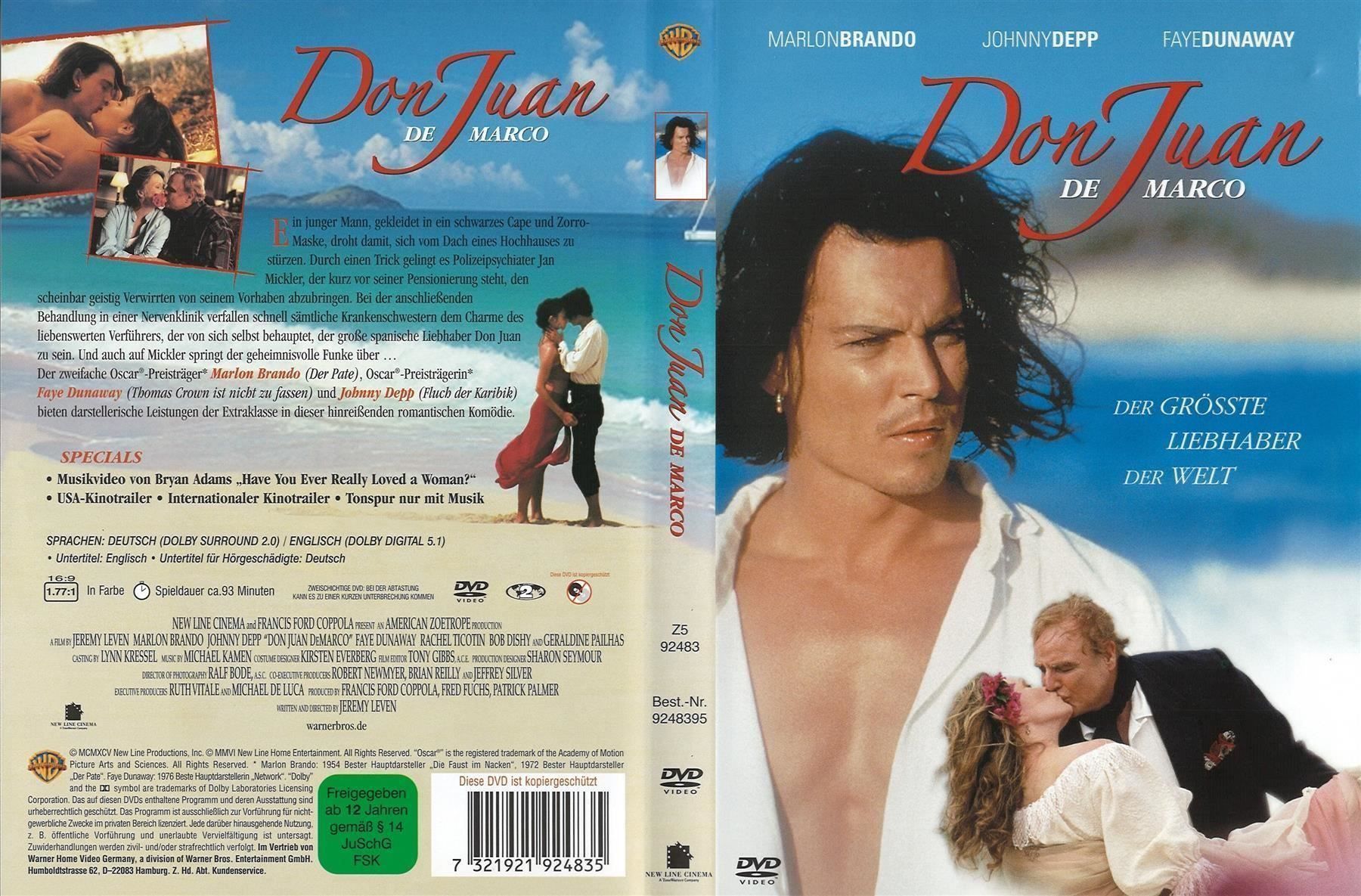 Tutti i DVDs: DON JUAN DE MARCO DVD – Usato da Basel venduto da verano1000