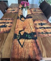 Table Runner with 4 Place Mats, African Pattern Decor
