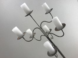 Grosser 7-armiger Design Kerzenständer im Industrial Look