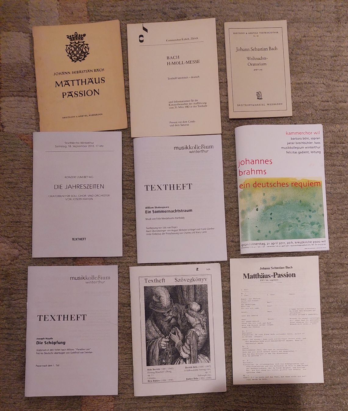 Livres: 70 Texthefte von Opern und Messen, kleinformatig – D'occasion à Zürich par Cortin 5