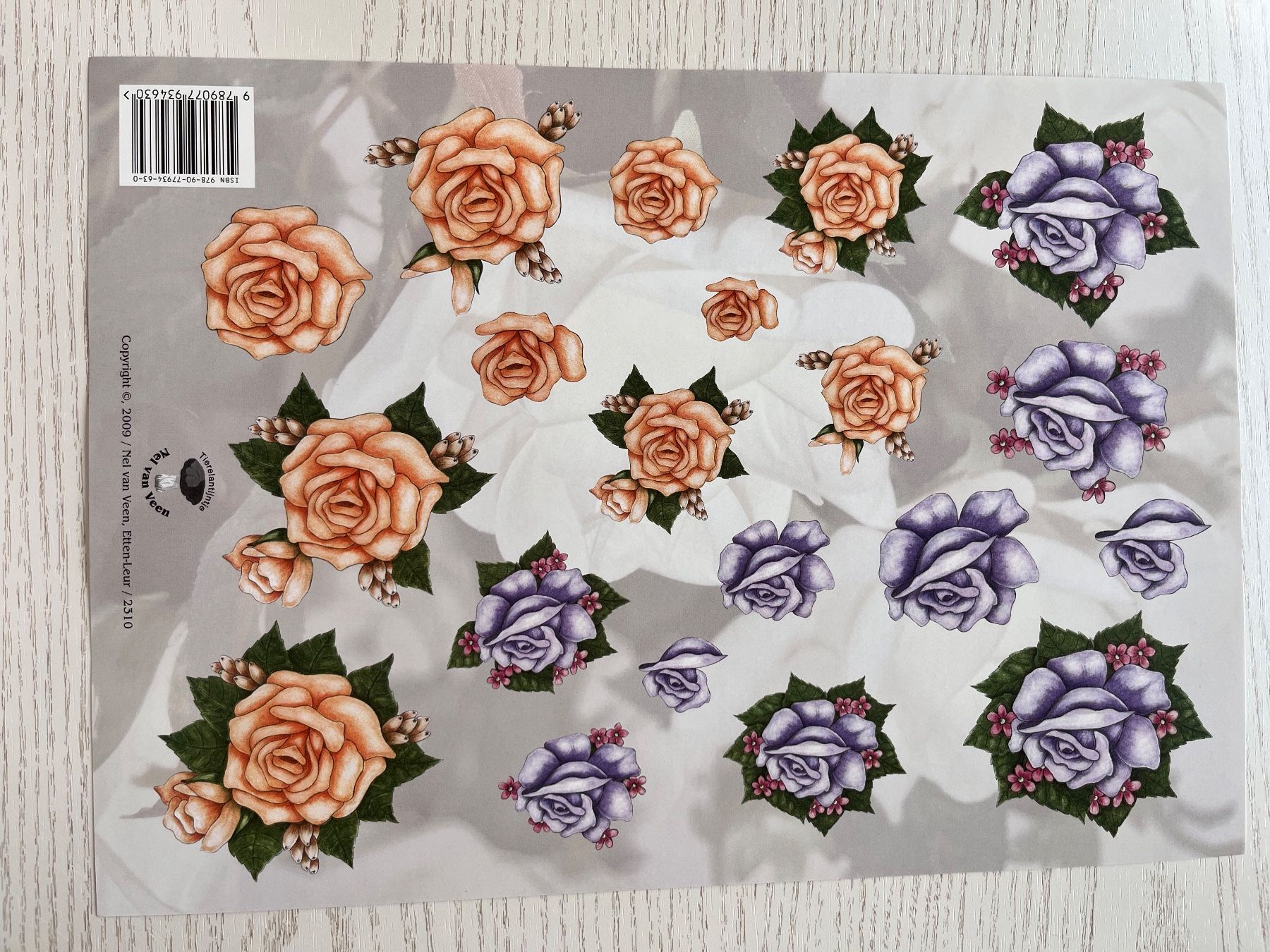 Kit bricolage: 1 Set Kartenbögen mit 10 Blumen Designs – Nuovo e nell'imballaggio originale da Büsserach venduto da bor_s88m 8