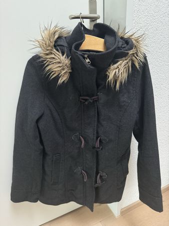 H&M Winterjacke Damen Gr. 42, anthrazit