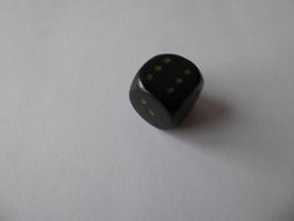 1 Holz Würfel, 17 x 17 x 17mm, Schwarz
