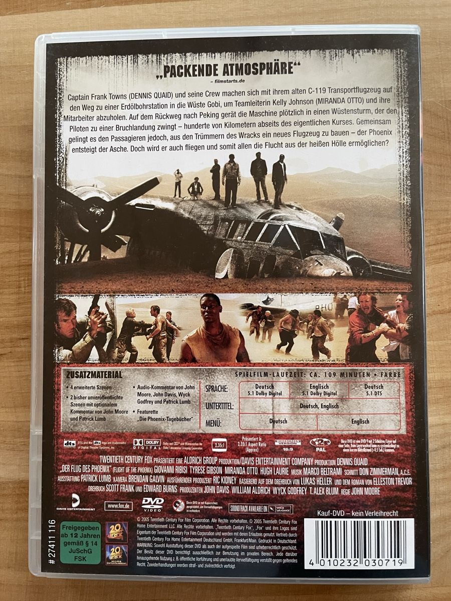 Tutti i DVDs: DVD Der Flug des Phoenix – Usato da Rümlang venduto da euqinom16 1