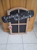 Geschenkgutscheine Tafel Holz Vintage Shabby Chic Style!