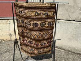 Baluch alter 110X80cm Chuval Kelim mit Stickereien Tasche