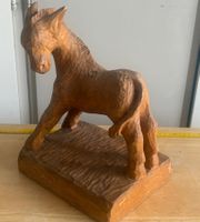 Holzfigur Esel handgeschnitzt gebraucht guter Zustand