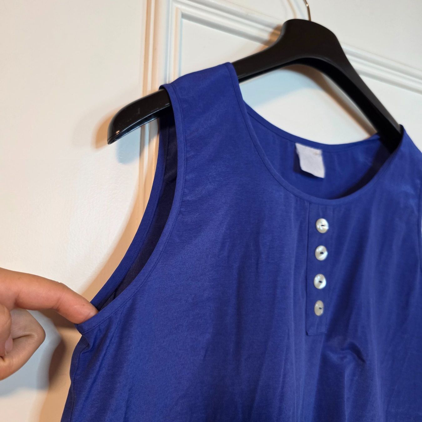 Camicette: Vintage Sommerbluse Blau Gr. M – Usato da Wald ZH venduto da CapLux 7