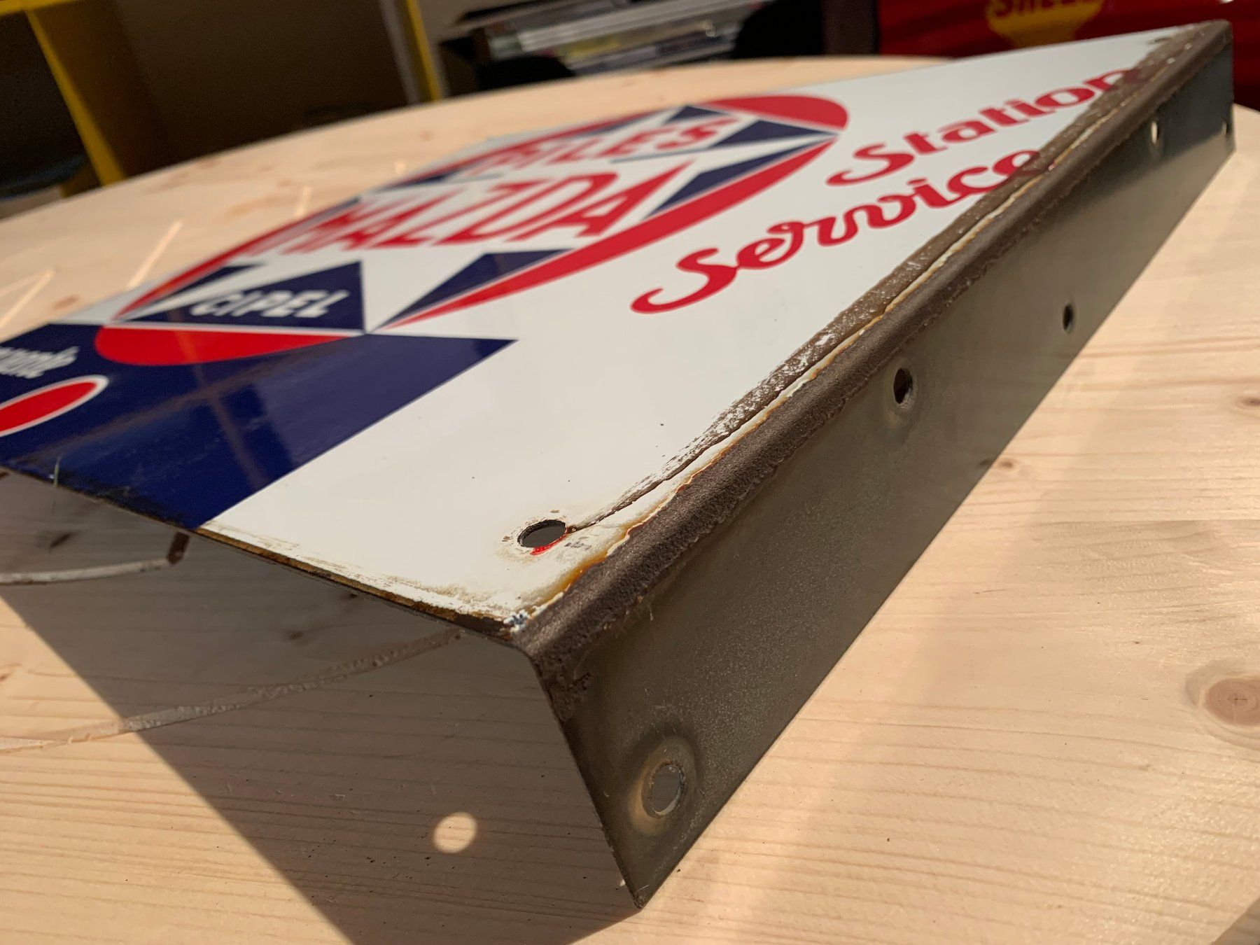 Insegne: Emailschild doppelseitig original Piles Mazda Batterien – Usato da Malix venduto da jimmipf 9