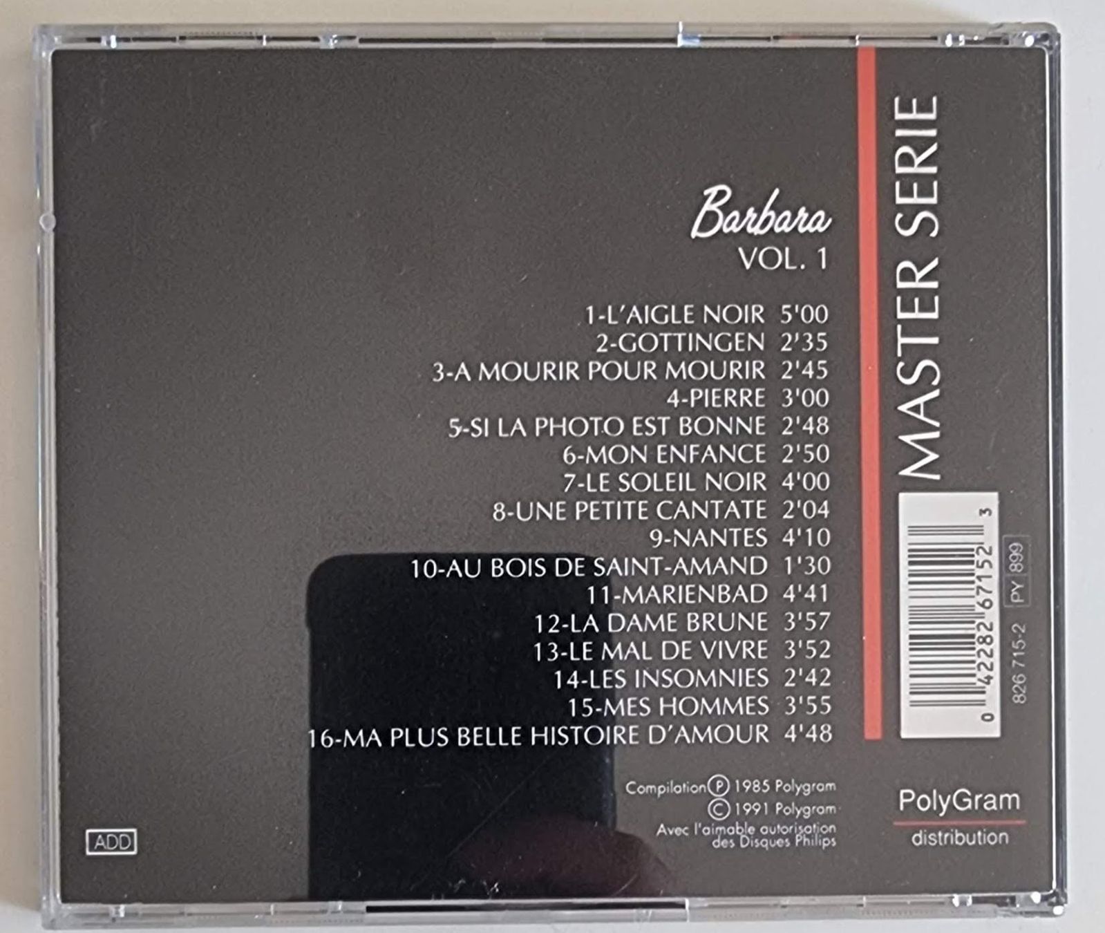 CDs: Barbara Vol. 1 CD Original - Chansons Françaises – Gebraucht aus La Tour-de-Peilz von Resize 1