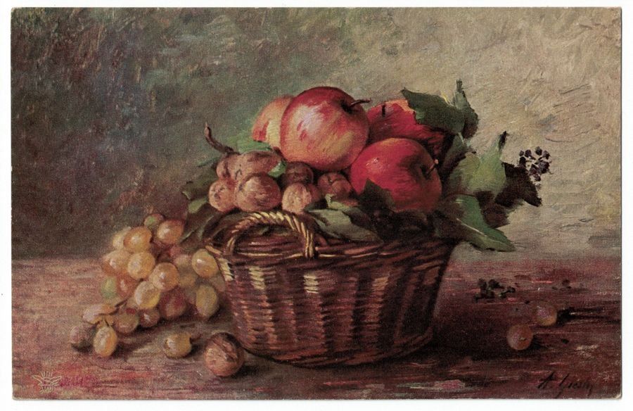 Cartoline postali: Kunst-AK, Stillleben, A. Giesler – Usato da Frauenfeld venduto da POML