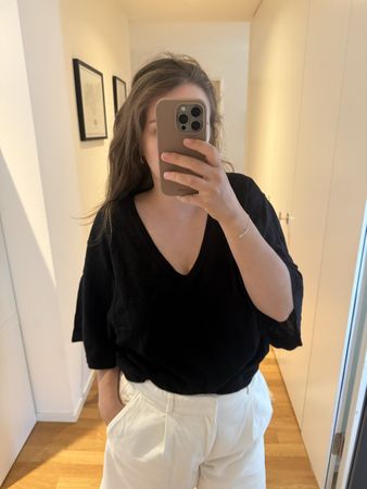 ZARA Damen Oberteil Schwarz Grösse M