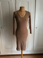 BY SWAN - Schlauchkleid braun gerippt S/M