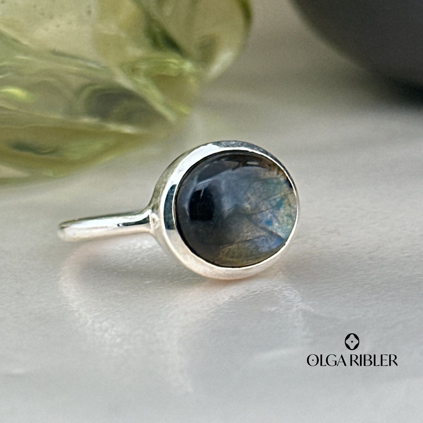 Olga Ribler Ringe: Sterling Silber Ring 925 mit Labradoritre Grösse 53 – Neu (gemäss Beschreibung) aus Luzern von byolgaribleroutlet 1