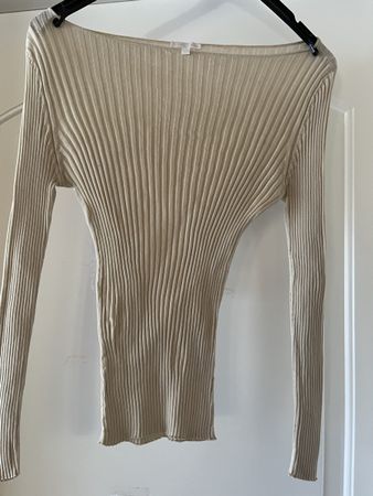 SusannDamen Rippstrick Pullover beige 100% Baumwolle Grösse 