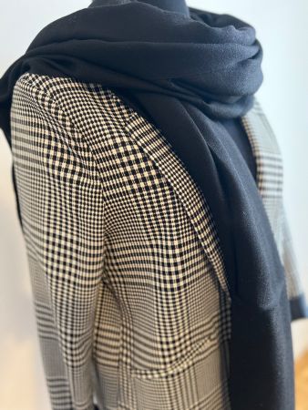 Etole Pashmina 100% noir, fait main au Népal
